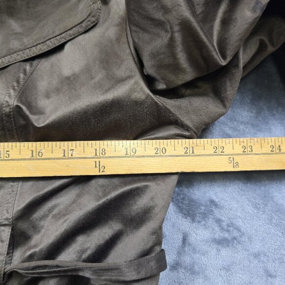 DKNY Womens Brown Trench Coat Lightweight Tie Waist Jacket Large - Picture 13 of 16